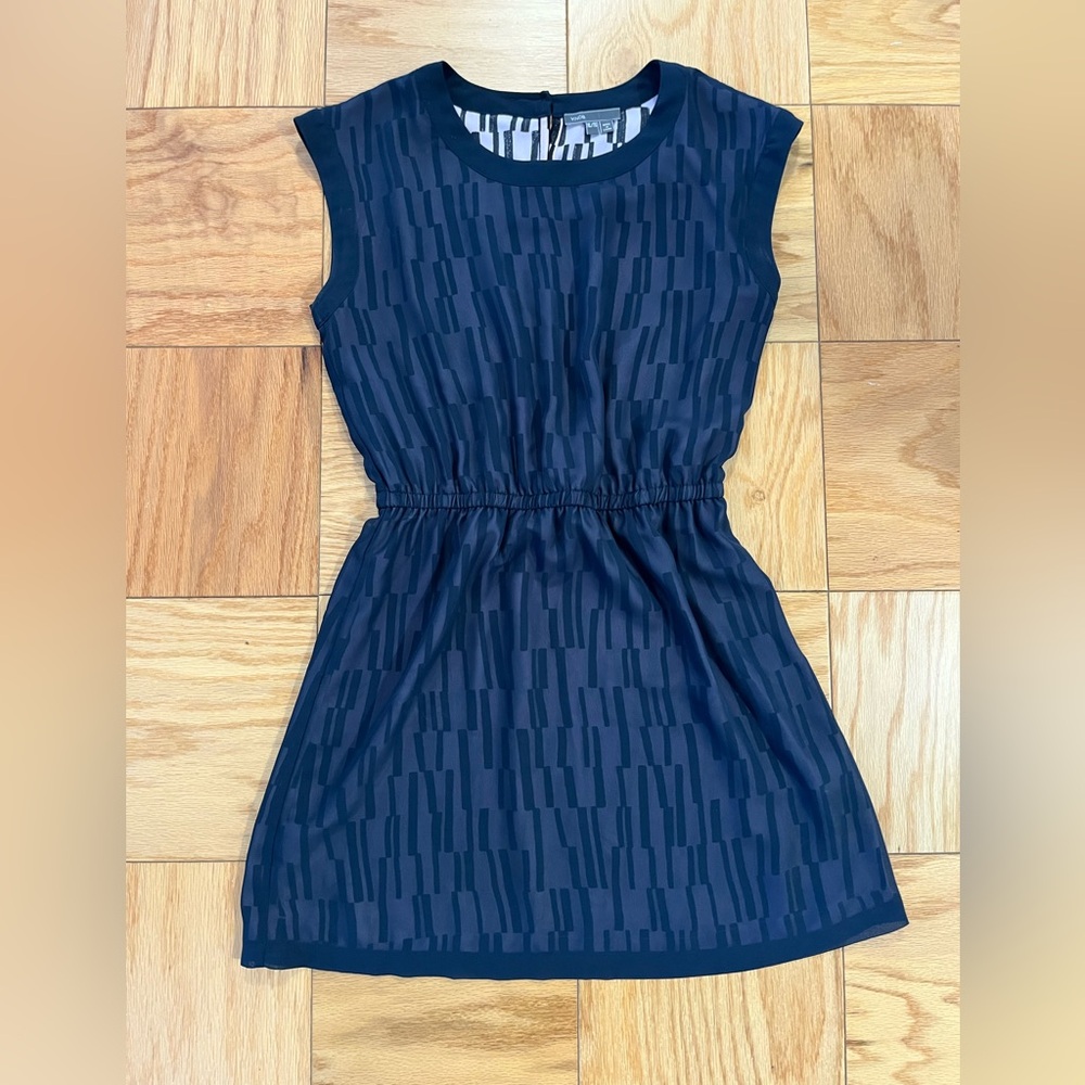 Vince Chiffon-Overlay A-Line Dress Navy Size XL Girl's